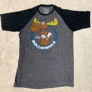 Rocky and Bullwinkle & Friends Tee, Size: L